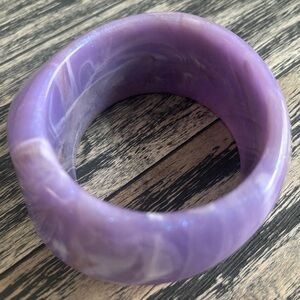 Purple Marbled Bangle Bracelet